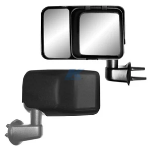 K Source 80740 Exterior Towing Mirror; Snap & Zap; Snap On; Black; Pair - Picture 1 of 5