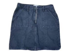 NEW LOOK 015 age 15 Black Denim Short Skirt W28 L17 pencil girls - Picture 1 of 5