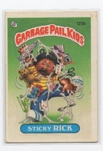 Sticky Rick Garbage Pail Kids Card # 123 B