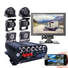 8CH GPS WIFI 4G AHD HDD MDVR Car DVR Video Recorder Kit 10" Monitor 1080P Camera