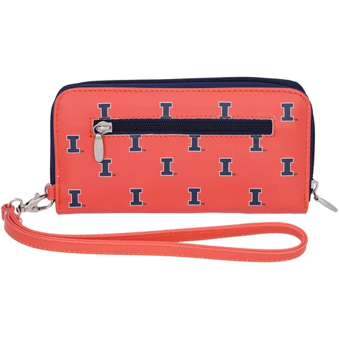 Women's Illinois Fighting Illini Zip-Around Wristlet Wallet Cover