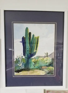 DJE Original watercolor painting on paper of Cactus - Picture 1 of 1