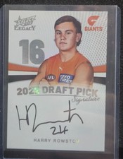 2023 SELECT LEGACY - DRAFT PICK SIGNATURE PLATINUM - HARRY ROWSTON 37/90