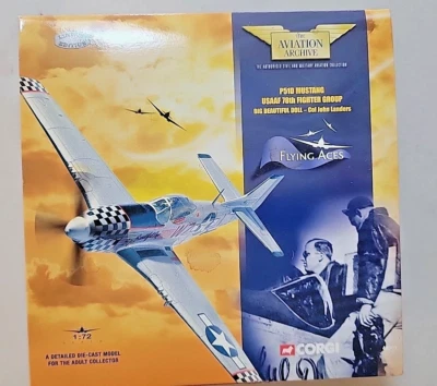 CORGI 1:72 SCALE DIECAST " P51D MUSTANG USAF 78TH FIGHTER GROUPE " #49301 - Image 1 of 4