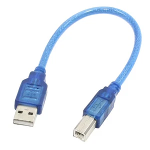 30 cm - 11,8 "USB 2.0 A mâle vers USB type B mâle-Câble adaptateur-Bleu - Photo 1/1