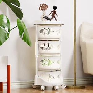 Rotating Kitchen Storage Shelves, Kitchen Vegetable Storage Organizer, 3/4Tiers - Picture 1 of 20