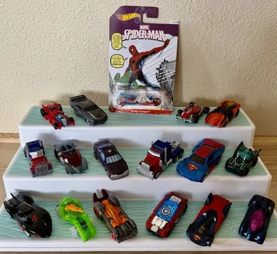 Lot Hot Wheels Marvel DC Comics Diecast Batman Superman Spider Man - Image 1 of 4