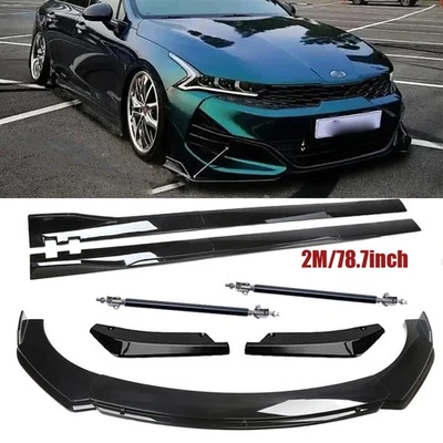 For KIA K5 K4 K3 Front Bumper Lip Splitter Spoiler+ Side Skirts+ Strut Rods Foto 1 de 4