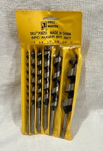 6 Stück Erdbohrer Bit Set 1/4" 3/8" 1/2" 5/8" 3/4" 1" Drill Master - Bild 1 von 4