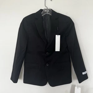 Calvin Klein Niños Traje Negro Chaqueta Blazer Talla 10 Regular Calce Ajustado Nuevo con Etiquetas 2 Botones - Imagen 1 de 7