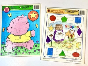 Golden Frame Tray Puzzles Kate Gleeson’s Little Beasties & Richard Scarry Lot 2 - Picture 1 of 6