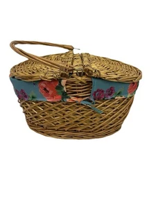 The Pioneer Woman Teal Floral Basket - Picture 1 of 10