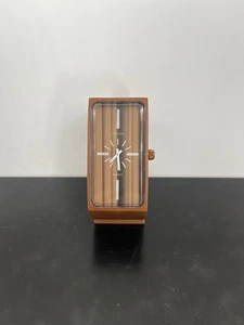 Reloj Esposa Suizo Record De Colección Marrón Castaño Rayas Detalle No Funciona - Imagen 1 de 8