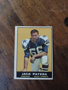 1961 Topps #26 Jack Patera ROOKIE Dallas Cowboys Ex B - Bild 1 von 2