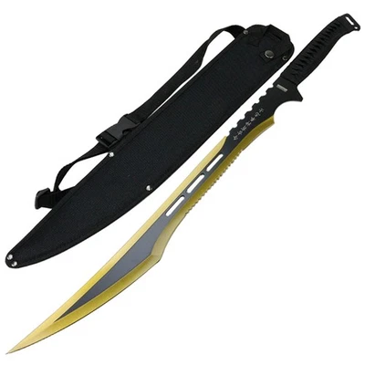Ninja Sword 27-Inch Sharp 440 Stainless Steel Full Tang Blade with Sheath- Gold - Image 1 of 2