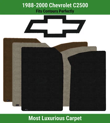 Alfombrillas delanteras Lloyd Luxe para Chevy C2500 88-00 con contorno negro Chevy pajarita Foto 1 de 4