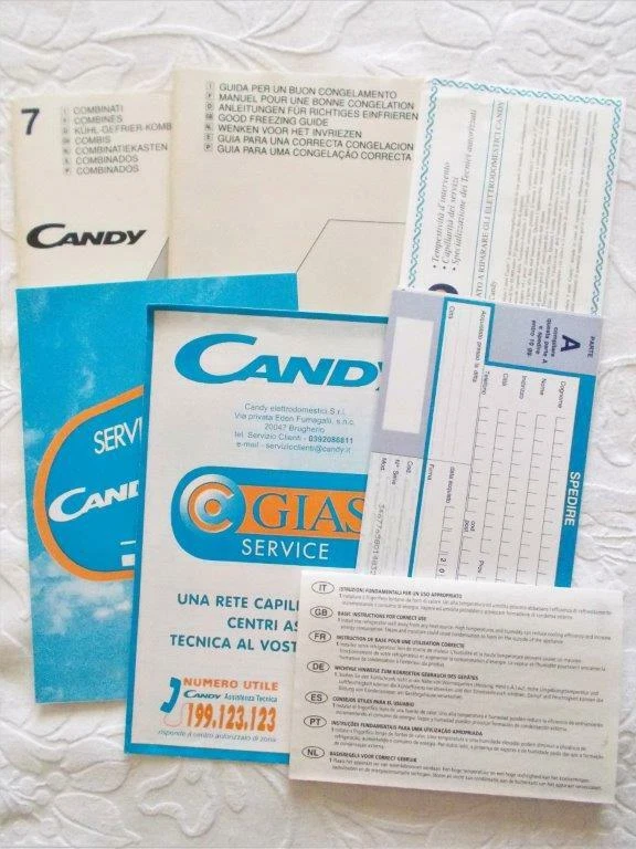 Manuale d'uso e manutenzione Candy Frigoriferi Combinati + Guida al congelamento - Imagen 1 de 1