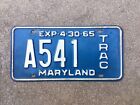 1965 - MARYLAND - TRACTOR - LICENSE PLATE
