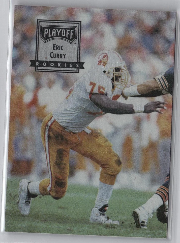 1993 Playoff Contenders Football Card #99 Eric Curry RC - Image 1 of 2