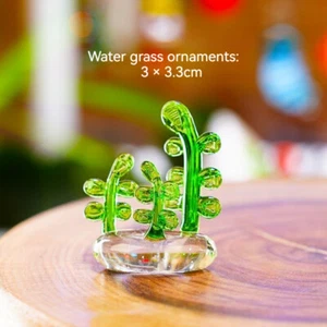 Mini Seaweed Handmade Art Glass Decorations Micro Aquarium Landscape Ornaments - Picture 1 of 34