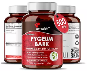 Pygeum Bark Extract Powder 500 Mg Higher Potency (6.5% Phytosterols) Supports Ur - Picture 1 of 8