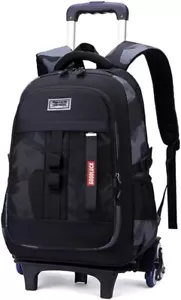 Camo Rolling Backpack for Boys Girls Backpack with Wheels Wheeled Bookbag Kids R - Picture 1 of 6