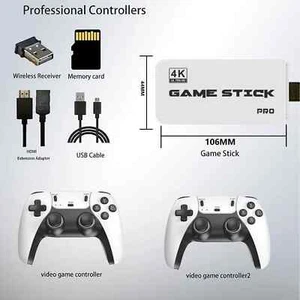 M15 40000+ 4K HDMI TV Video Game Stick Retro Gaming Console 2Wireless Controller - Picture 1 of 15