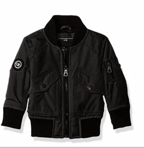 Urban Republic Boys Ballistic Bomber Jacket Front Zip Up Closure Black Size 18M - Picture 1 of 9