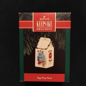 Hallmark 1992 Egg Nog Nest New Old Stock Keepsake Ornament - Imagen 1 de 7