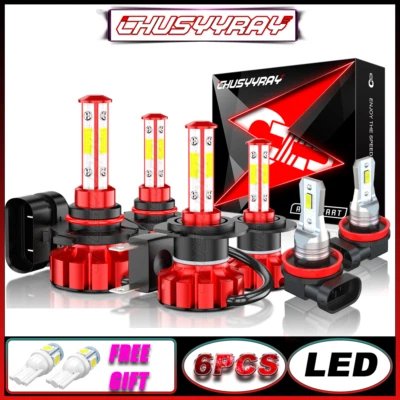 For Suzuki Grand Vitara 2006-2012 2013 Combo 9005 H7 LED Headlight H11 Fog Bulbs - Image 1 of 4