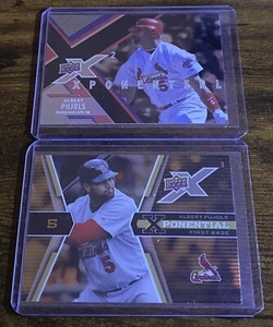 Albert Pujols 2008 Upper Deck X Xponential #X2-AP #X3-AP Cardinals Lotto (2) RL01 - Foto 1 di 2