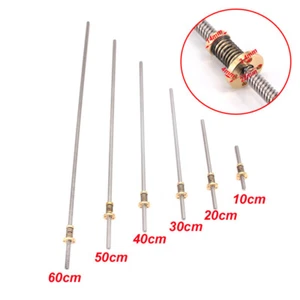 8mm T8x2 Lead Screw Threaded Rod Trapezoidal ACME Stepper 100-600mm 3D Printer - Picture 1 of 13