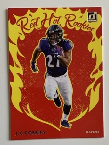 2020 Panini Donruss J.K. Dobbins RED HOT ROOKIES SP Baltimore Ravens #RH-JD RC - Picture 1 of 2