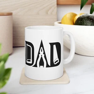 Taza de café papá herramientas personalizadas regalos del día del padre su cumpleaños papá personalizada - Imagen 1 de 10