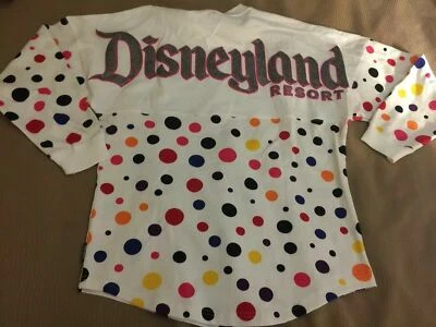 New Walt Disneyland Minnie Mouse Colorful Rock The Dots Spirit Jersey Large - Imagem 1 de 2