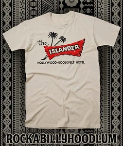 T-shirt retrò Tiki 100% cotone bar tazza ristorante The Islander Hollywood  - Foto 1 di 7
