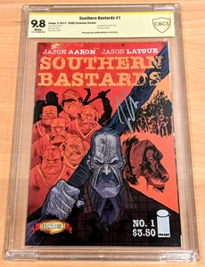SOUTHERN BASTARDS #1 CBCS 9.8 SS JASON AARON SILVER INK SIGNATURE DCBS VARIANT - Picture 1 of 4