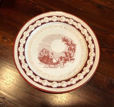 Grasslands Road Christmas Plate Santa & Reindeer