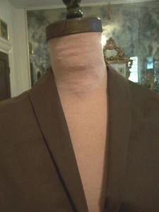 5yd X 44" wide COTTON SATEEN REVERSIBLE BROWN AND WHITE HEAVY DENIM WEIGHT - Picture 1 of 3
