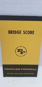 Vintage PEOPLES FEDERAL Bridge Score Pad - Bild 1 von 3
