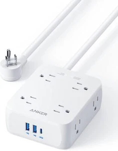 Anker 341 Bande d'alimentation de protection contre les surtensions 2000J, 8 rallonge de prise secteur avec 2 USB-A - Photo 1 sur 6