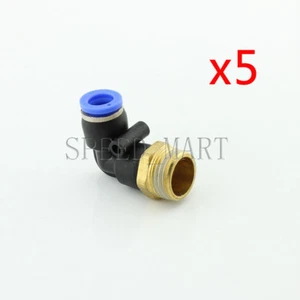 5pcs 1/2 BSPT filettatura maschio 90 gradi tubo a gomito raccordi rapidi 10mm PL10-04 - Foto 1 di 3