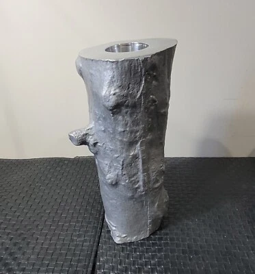 Pier 1 Log Branch Candle Holder Sticks Rustic Modern Decor Fireplace Cast Alum - Image 1 of 4