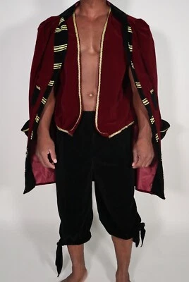 MEN'S 4 PIECE COSTUME SET (JACKET, VEST PANTS & HAT) SIZE L - Image 1 of 4