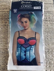 New Adult Ladies Sexy Mad Hatter Corset Size S/M - Picture 1 of 2