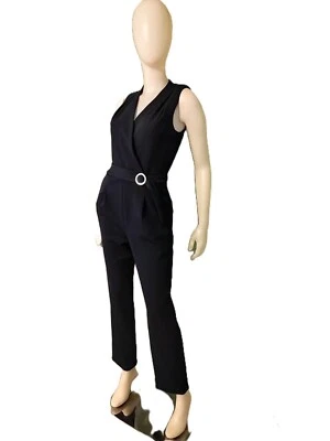 TAHARI ASL синий без рукавов подпоясанный карманы комбинезон размер 2 - Изображение 1 из 4