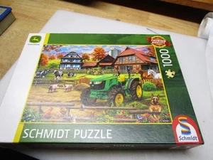 Schmidt John Deere Farm with 5050E Tractor Jigsaw Puzzle 1000 Pieces SEALED BAG - Picture 1 of 9