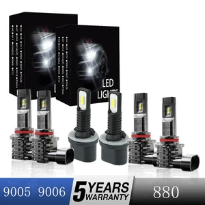 For Chevy Corvette Hatchback 1996-2004 LED Headlight High Low + Fog Lights Bulbs - Picture 1 of 12