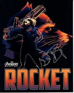 BRADLEY COOPER Signed 8x10 DEADPOOL AVENGERS ROCKET Photo w/ Hologram COA - Picture 1 of 2