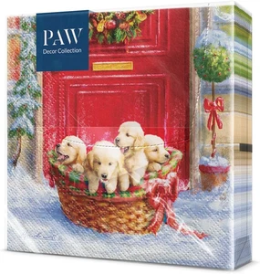 PAW - Tovaglioli Di Carta Natale (33 X 33 Cm) I 20 Pezzi I Tovaglioli Di Carta N - Foto 1 di 12